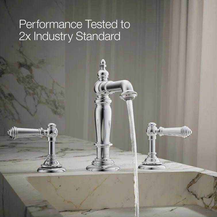 Artifacts® Widespread Bathroom Faucet with Drain Assembly