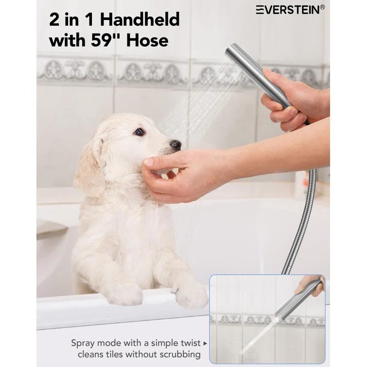Thermostatic Shower System 12" Rain Shower Head withHandheld Spray,Shower Faucet Set with Valve Trim Kit