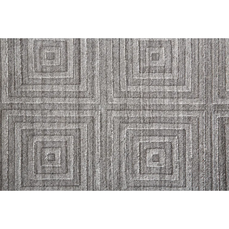 Anatollo Minimal Viscose Rug Beige/Gray
