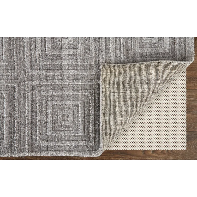 Anatollo Minimal Viscose Rug Beige/Gray