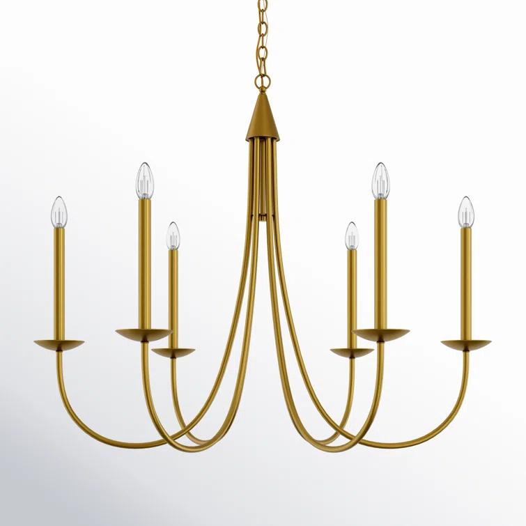 Castlehill 6 Light Metal Dimmable Chandelier