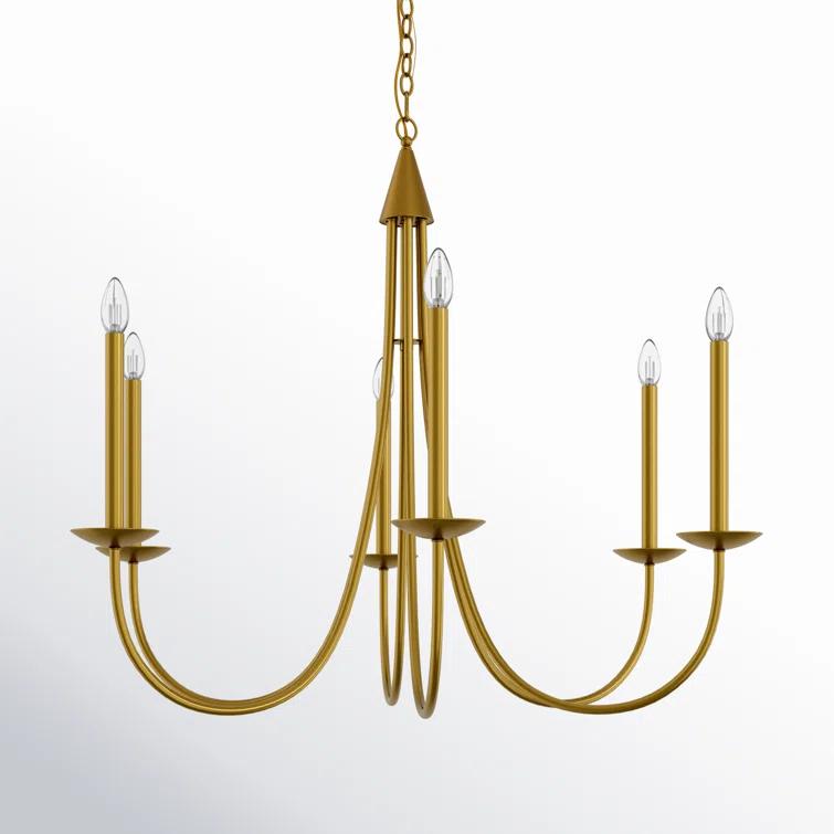 Castlehill 6 Light Metal Dimmable Chandelier