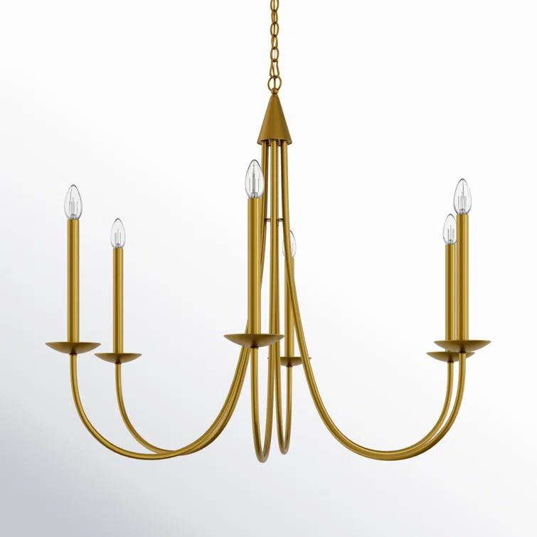 Castlehill 6 Light Metal Dimmable Chandelier