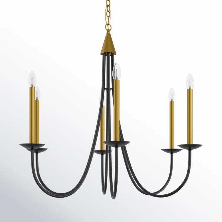 Castlehill 6 Light Metal Dimmable Chandelier