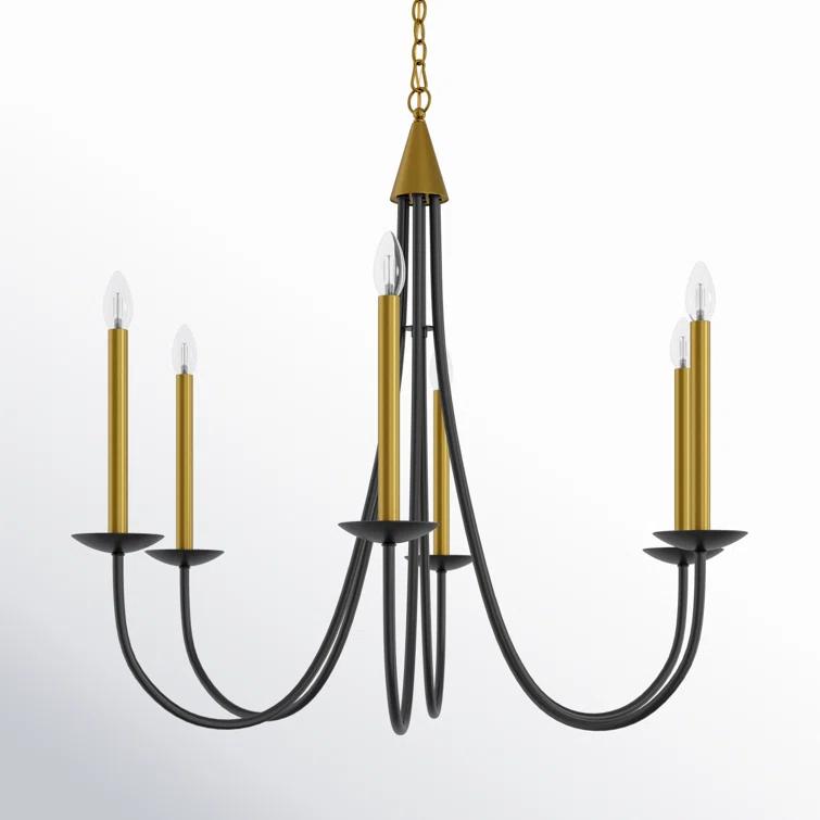 Castlehill 6 Light Metal Dimmable Chandelier