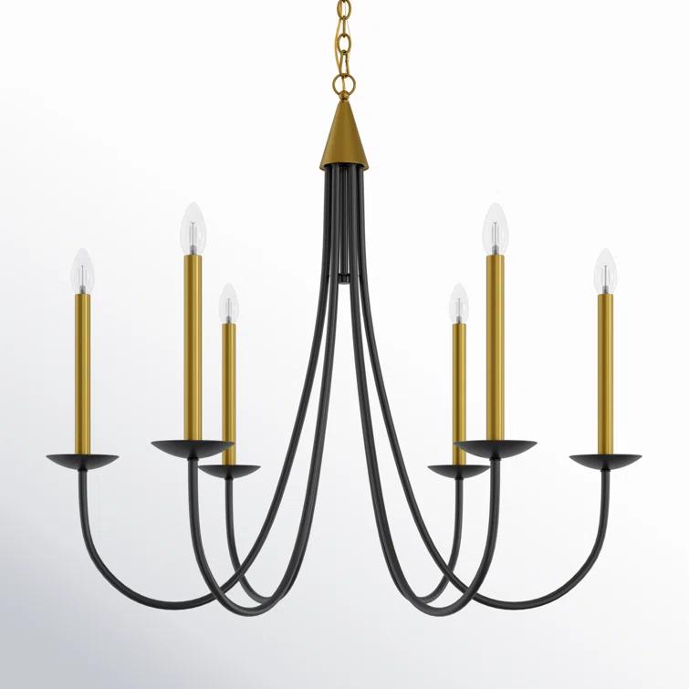 Castlehill 6 Light Metal Dimmable Chandelier