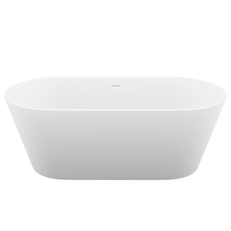 Rossetto 66.8'' x 24.25'' Freestanding Soaking Solid Surface Bathtub