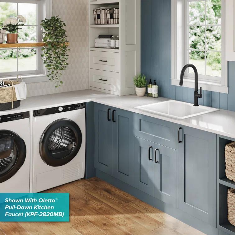 KRAUS Quarza™ 25" L Dual Mount Single Bowl Granite Kitchen Sink