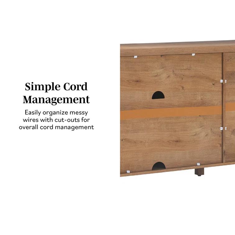 Eilisha Modern Reeded Sideboard with Arched Doors