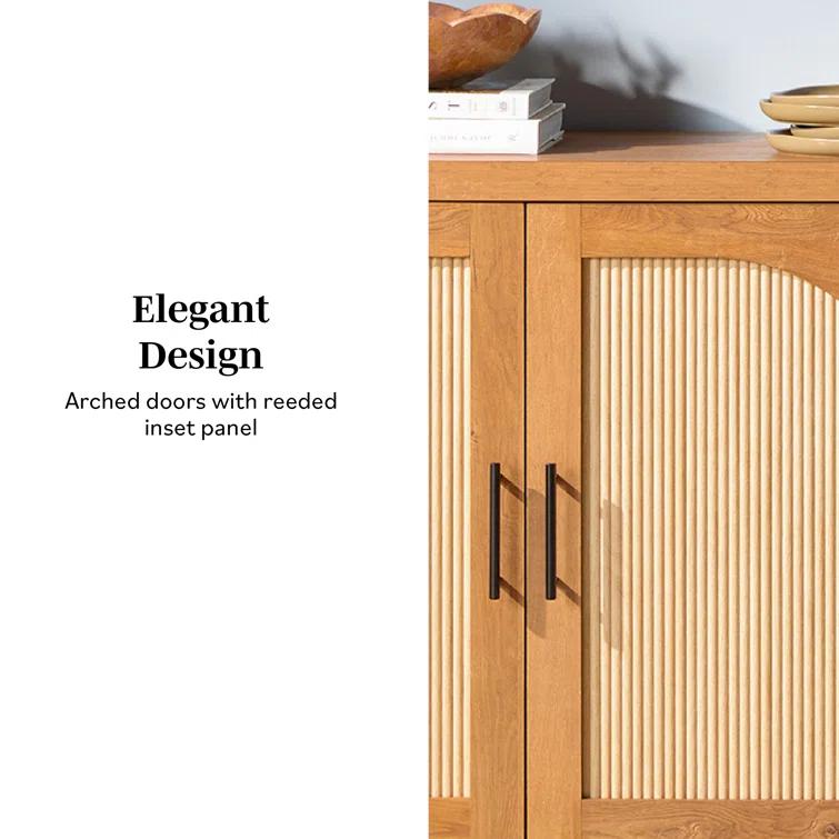 Eilisha Modern Reeded Sideboard with Arched Doors