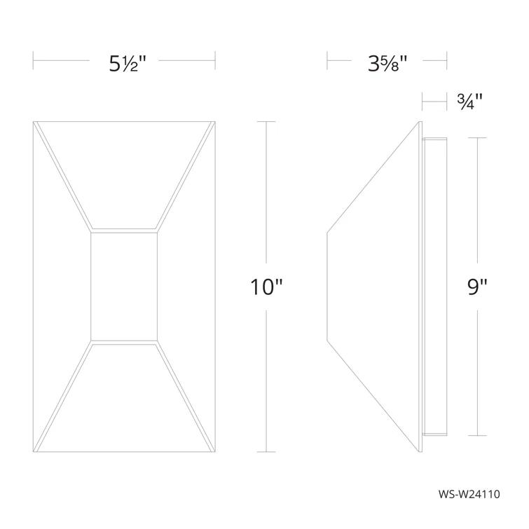 Modern Forms Maglev Aluminum LED Flush Mounted Sconce