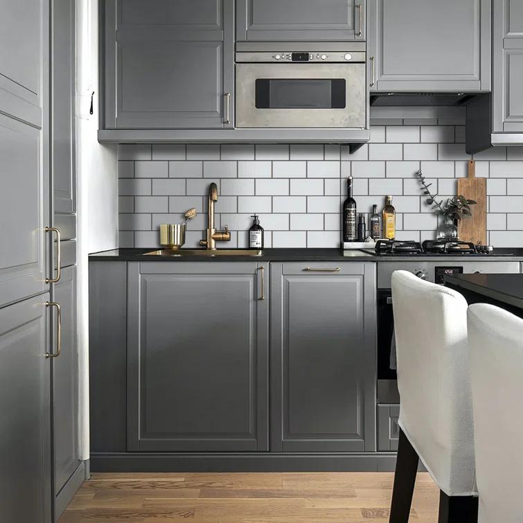 3'' W x 6'' L Glass Peel and Stick Subway Tile