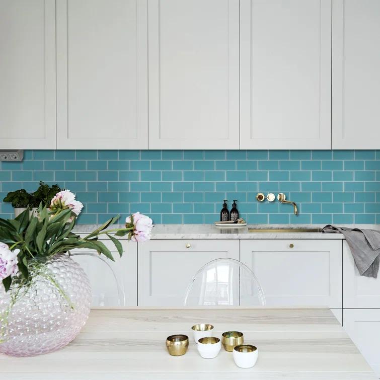Premium 3" x 6" Straight Edge Glass Mosaic Subway Tile