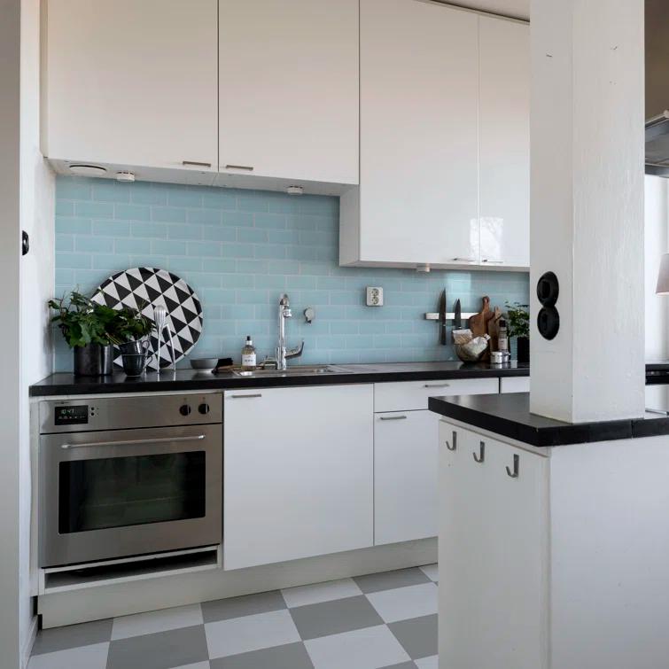 3'' W x 6'' L Glass Peel and Stick Subway Tile