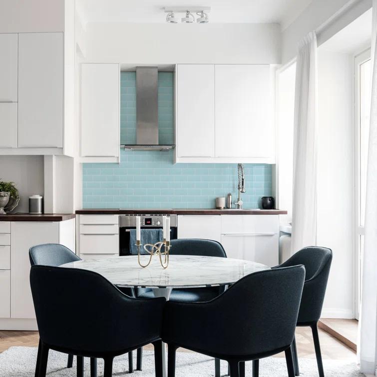 3'' W x 6'' L Glass Peel and Stick Subway Tile