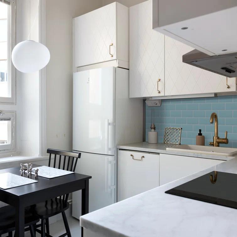 3'' W x 6'' L Glass Peel and Stick Subway Tile