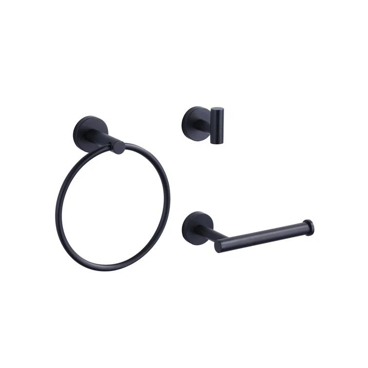 ARCORA AR5210163B 3-Piece Bath Hardware Set With Mounting Hardware With Towel Ring, Towel Hook And Toilet Paper Holder In