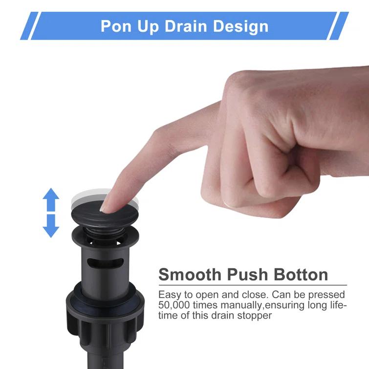 Pop-Up Bathroom Sink Drain with Overflow( 2Pack)