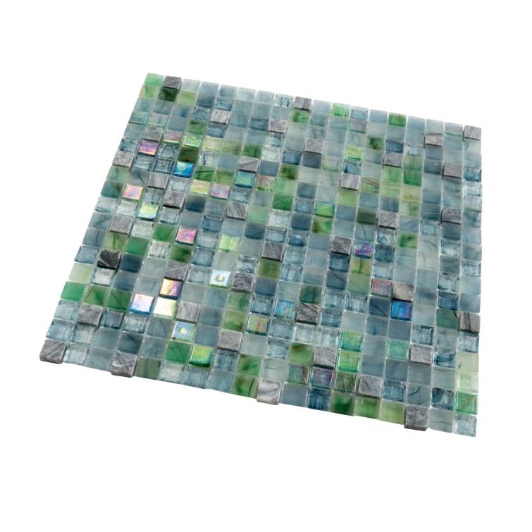 Mingles 0.6" x 0.6" Glass Mosaic Grid Wall & Floor Tile