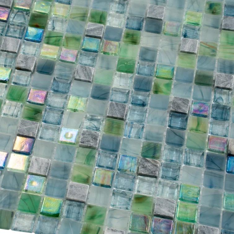 Mingles 0.6" x 0.6" Glass Mosaic Grid Wall & Floor Tile