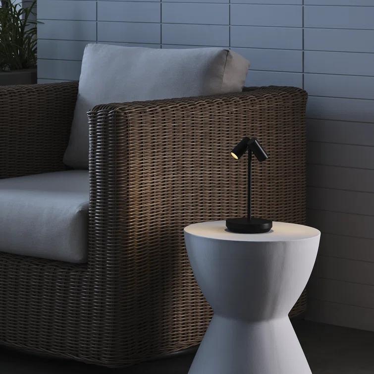 Black Adjustable Cordless Outdoor LED Table Lamp
