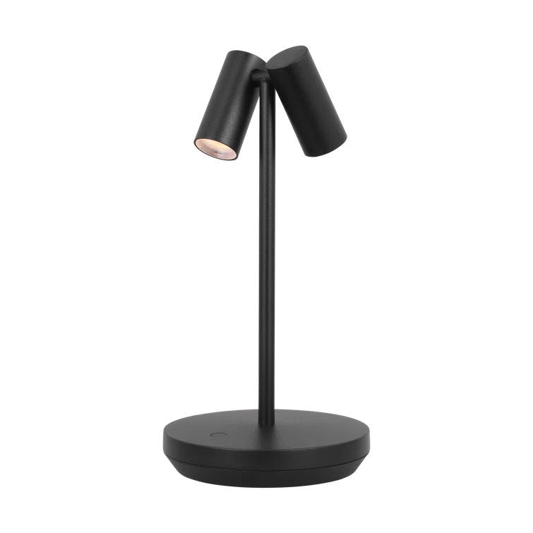 Black Adjustable Cordless Outdoor LED Table Lamp