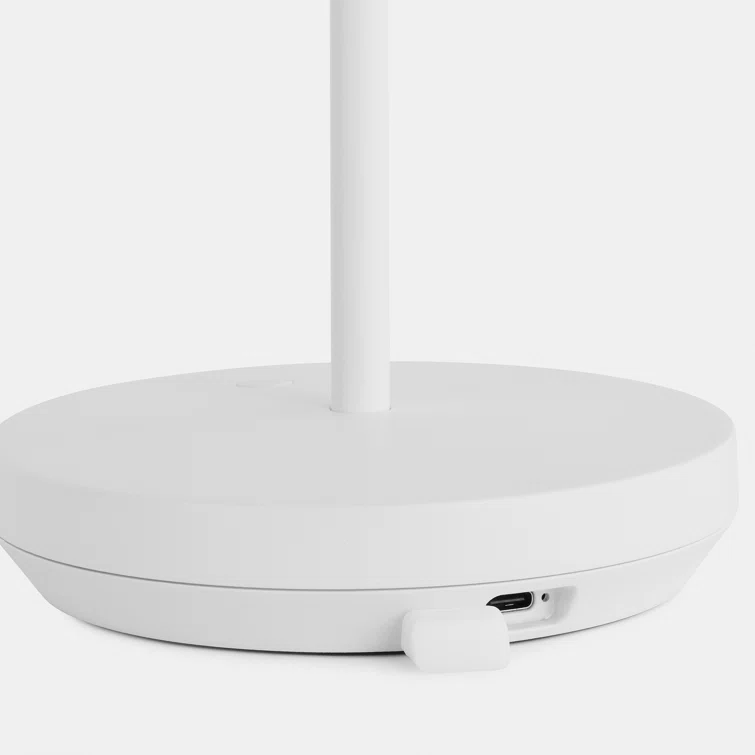 Matte White Cordless Outdoor Rechargeable LED Table Lamp
