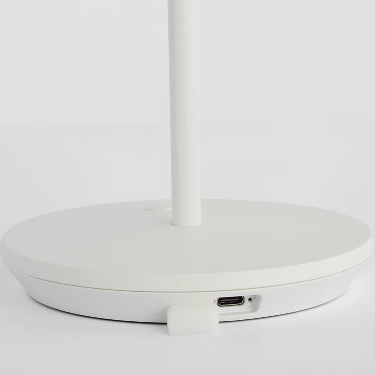 Matte White Rechargeable LED Table Lamp with 3-Way Switch