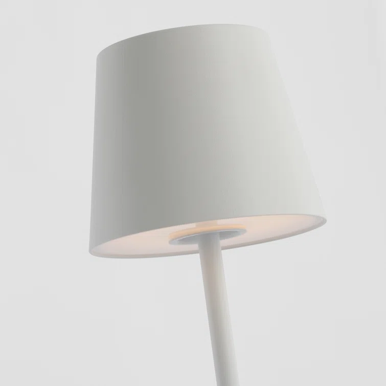 Matte White Rechargeable LED Table Lamp with 3-Way Switch