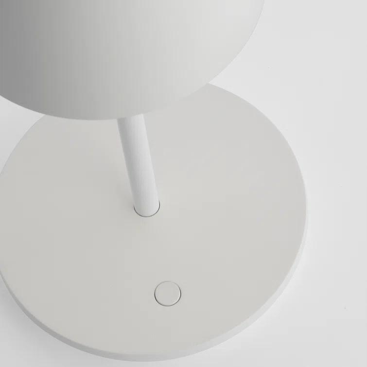 Matte White Rechargeable LED Table Lamp with 3-Way Switch