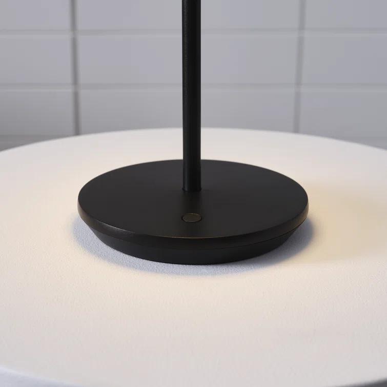 Black Rechargeable LED Outdoor Table Lamp with 3-Way Switch