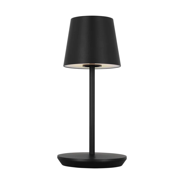 Black Rechargeable LED Outdoor Table Lamp with 3-Way Switch