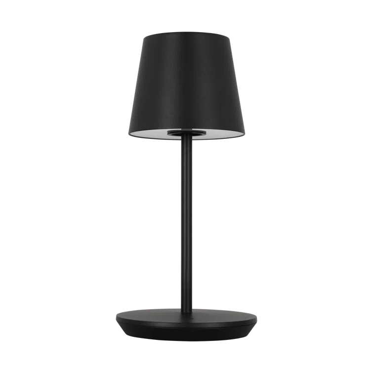 Black Rechargeable LED Outdoor Table Lamp with 3-Way Switch