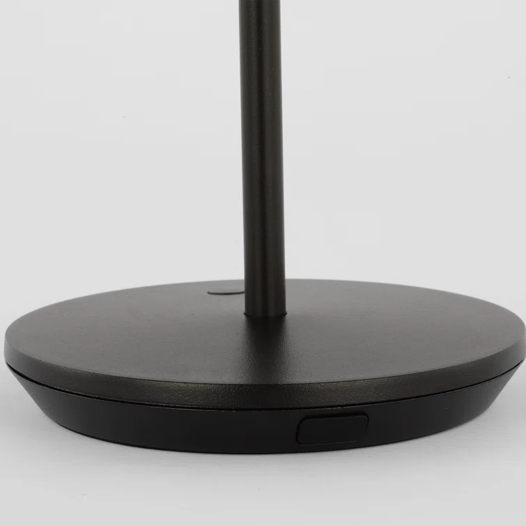 Black Rechargeable LED Outdoor Table Lamp with 3-Way Switch