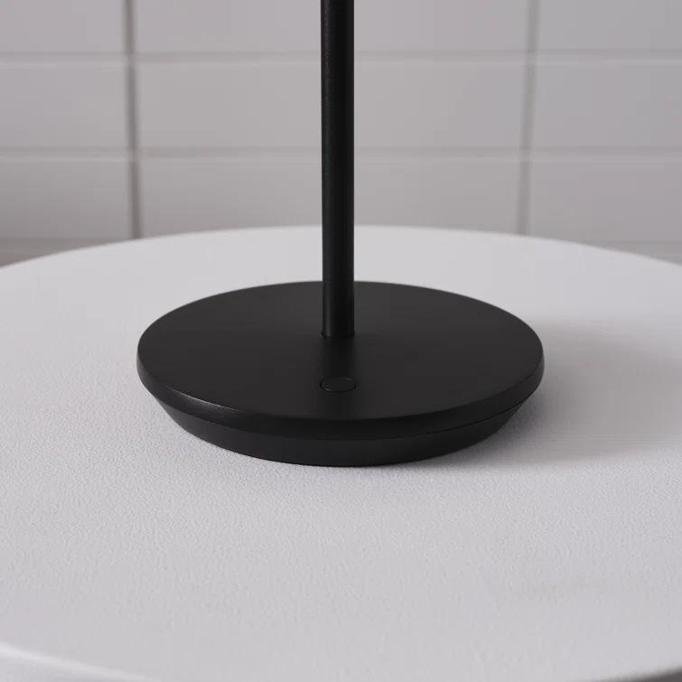 Black Rechargeable LED Outdoor Table Lamp with 3-Way Switch