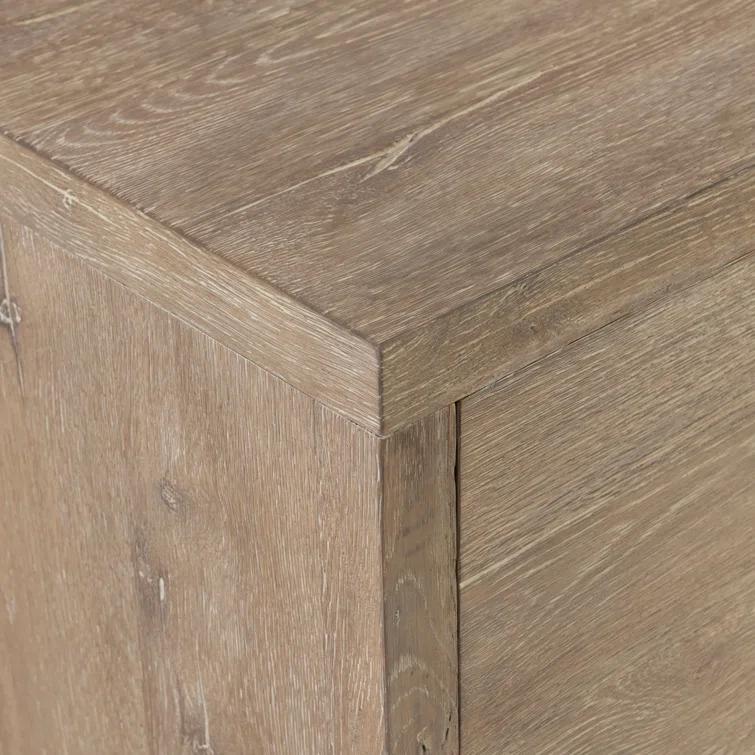 Tribeca Light Brown Oak Buffet with Steel Legs