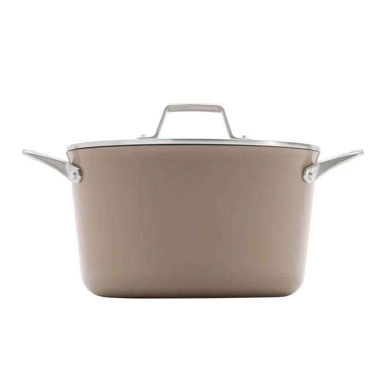Calphalon Calphalon  Premier Ceramic Nonstick 7-Qt. Dutch Oven with Lid, Mushroom Gray