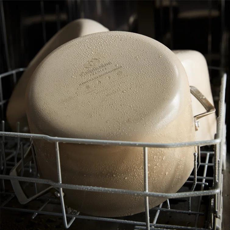 Calphalon Calphalon  Premier Ceramic Nonstick 7-Qt. Dutch Oven with Lid, Mushroom Gray