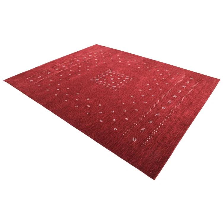 Cyrena Hand-Loomed Wool Rug - Red / 9' x 12'