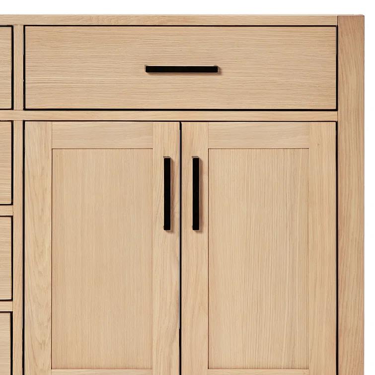 Tidworth 66'' Solid Wood Double Bathroom Vanity with 1.5'' Carrara Quartz Top, Rectangular Sinks