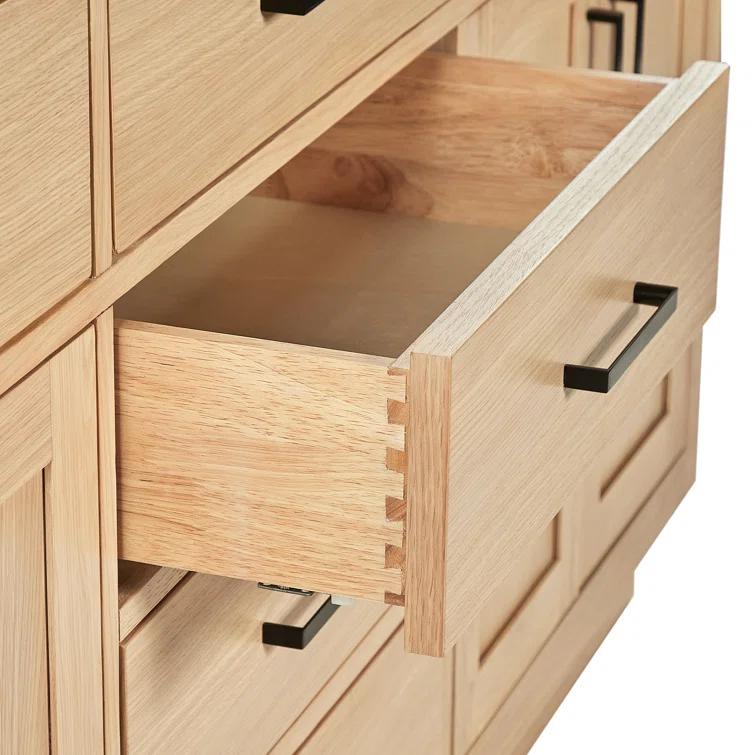 Tidworth 66'' Solid Wood Double Bathroom Vanity with 1.5'' Carrara Quartz Top, Rectangular Sinks