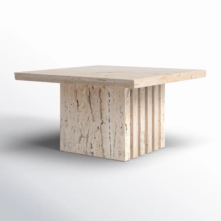 Safavieh  Couture Olivia Square Marble Accent Table - 21 IN W x 21 IN D x 12 IN H