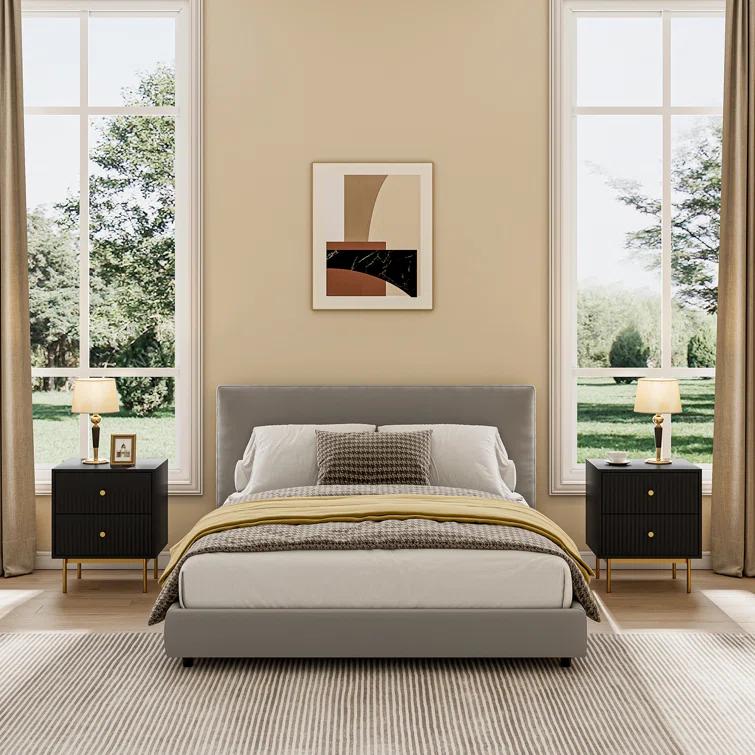 Nightstand With 2 Drawers (Set of 2)