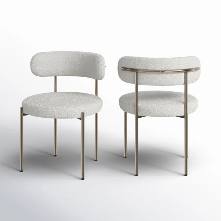Sherwood Solid Back Boucle Side Chair