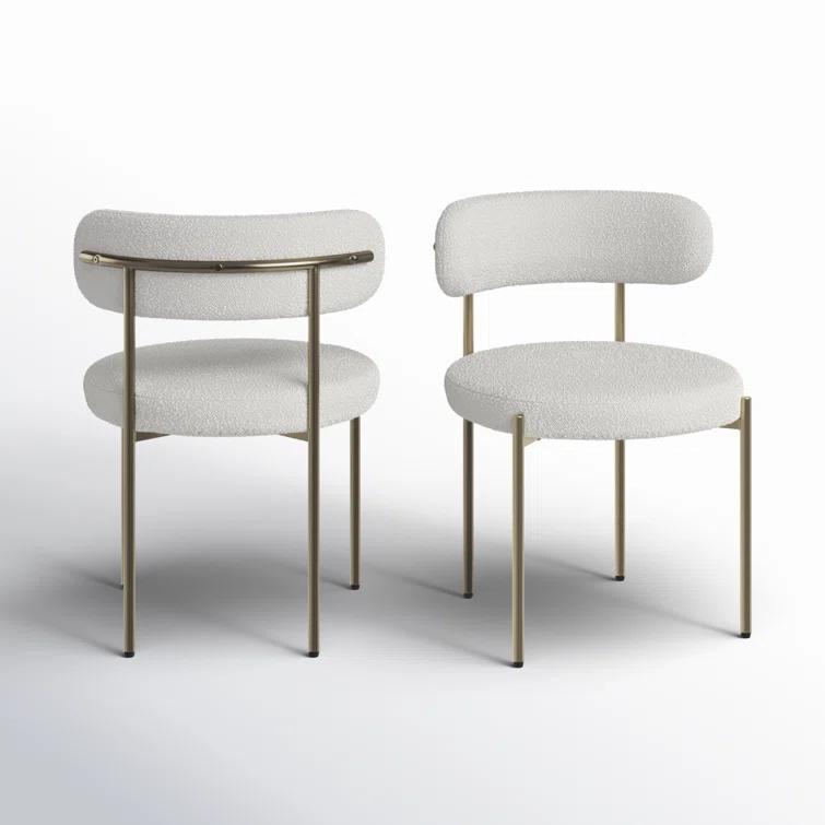 Sherwood Solid Back Boucle Side Chair