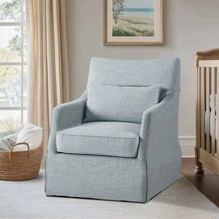 Martha Stewart London 360°Swivel Armchair with Lumbar Pillow
