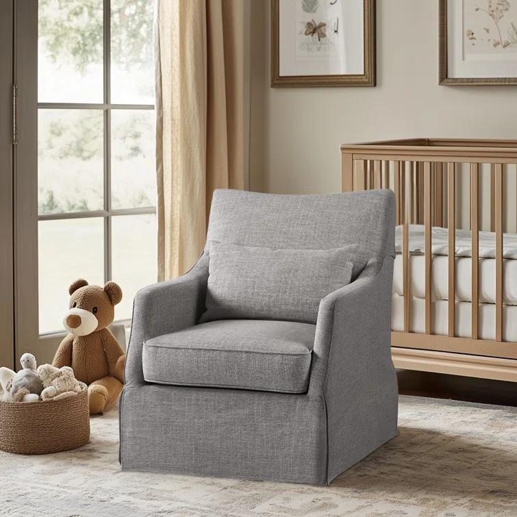 Martha Stewart London 360°Swivel Armchair with Lumbar Pillow