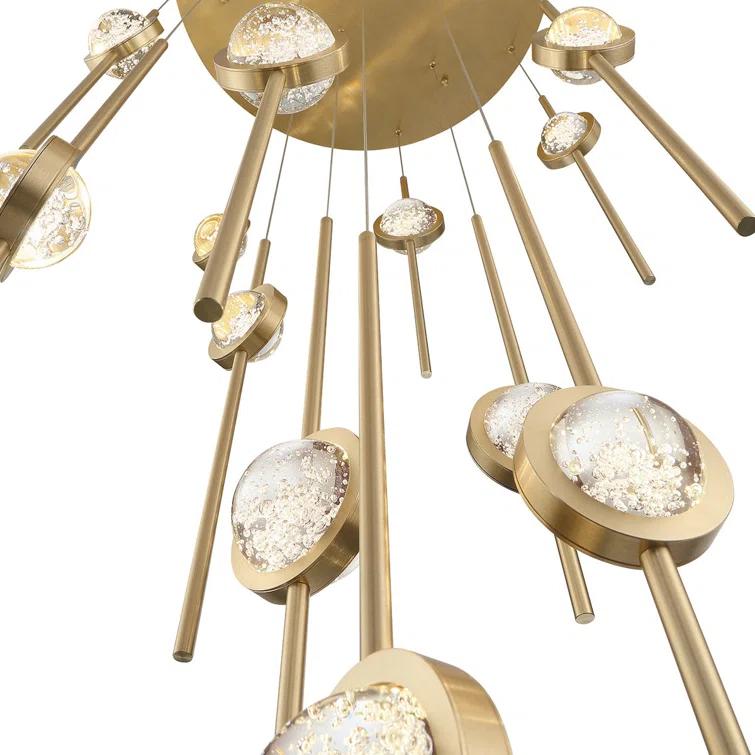 LED Anodized Aluminum Mix + Clear Seeded Ball