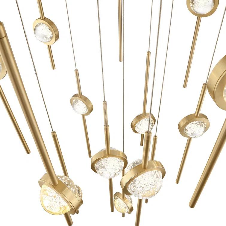 LED Anodized Aluminum Mix + Clear Seeded Ball