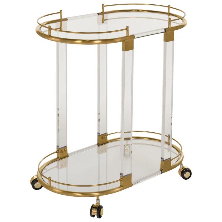 Lennon Bar Trolley - Brass - Safavieh